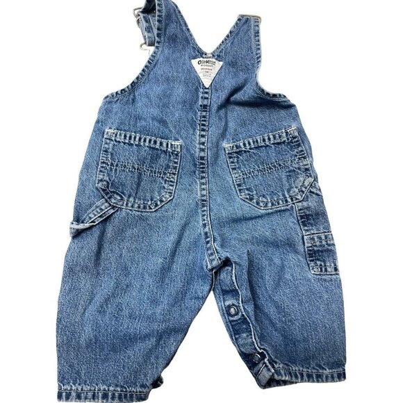 Vintage Oshkosh Bib Overalls Carpenter Denim Baby Size 0-6 Months Medium - Picture 4 of 6